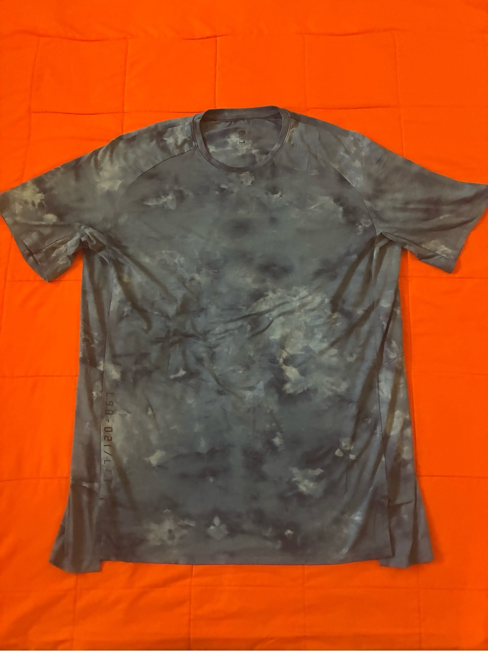 Lululemon Always Agile Shirt Men Large Tie Dye Marble Short Sleeve Performance